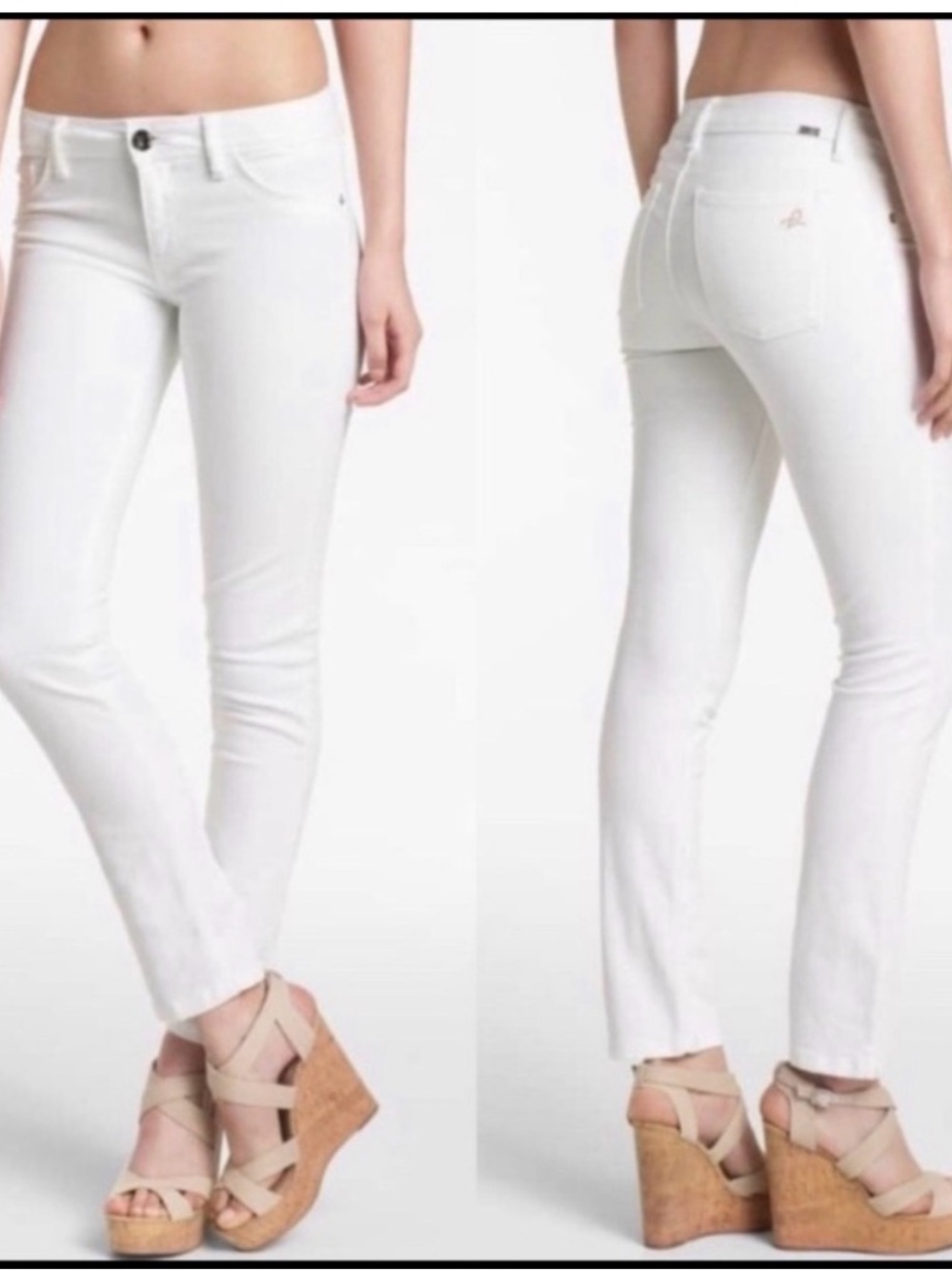 NWOT DL1961 ANGEL White Women's Mid-Rise Skinny Ankle Jeans - Sz 30